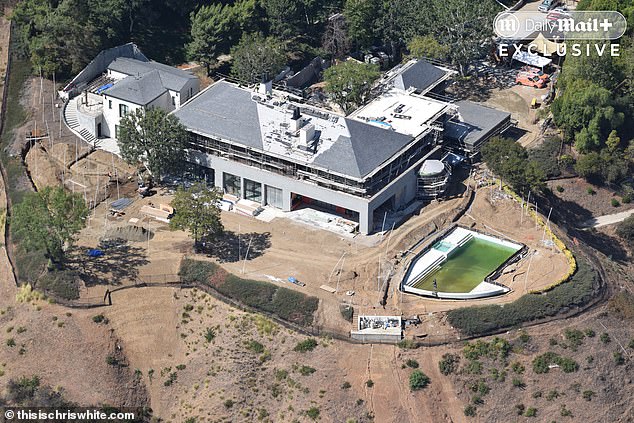 Adele's Beverly Park mansion mid-renovation after being gutted since its purchase from Sylvester Stallone.