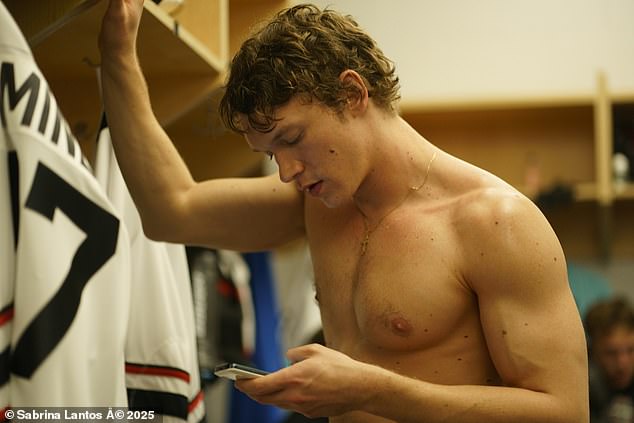 Connor Storrie plays the moody, chiselled, world-weary Russian, Ilya Rozanov