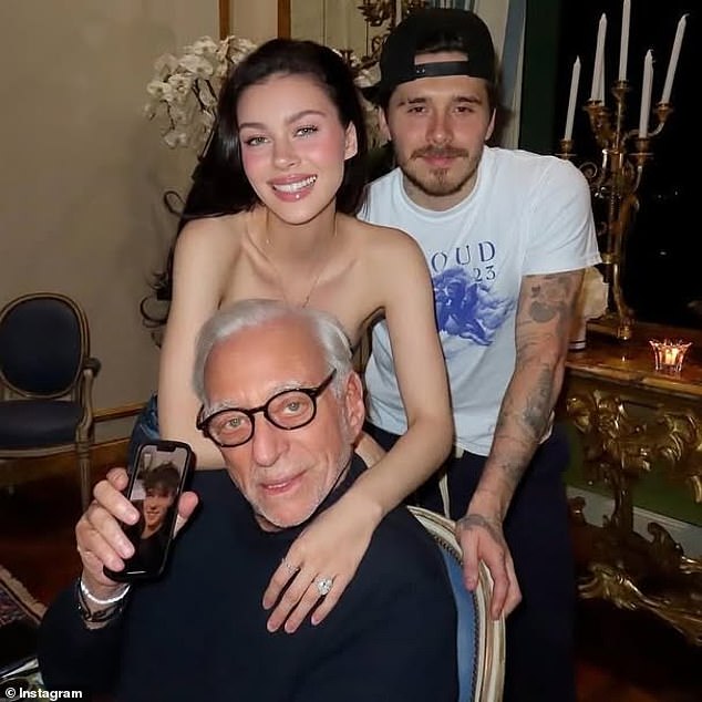 Nicola Peltz and Brooklyn pictured with her father, billionaire investor Nelson Peltz