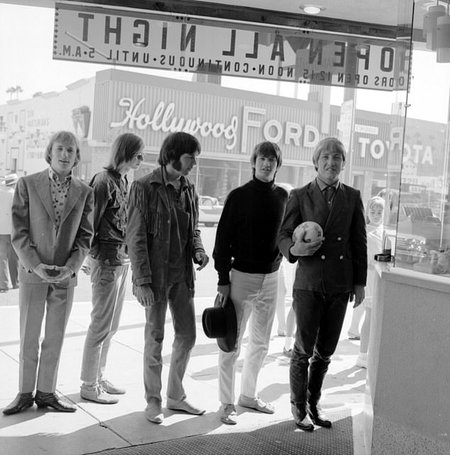 Buffalo Springfield in the 1960s; band members once stayed at the Hollywood Center Motel