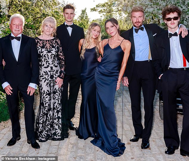 Brooklyn Beckham alongside his parents and siblings in earlier family photos