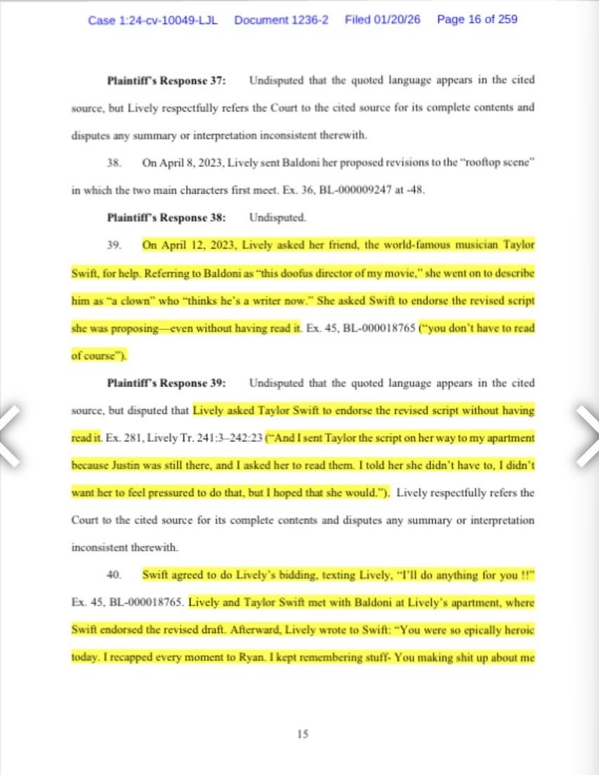 Taylor Swift and Blake Lively’s Leaked Justin Baldoni Texts