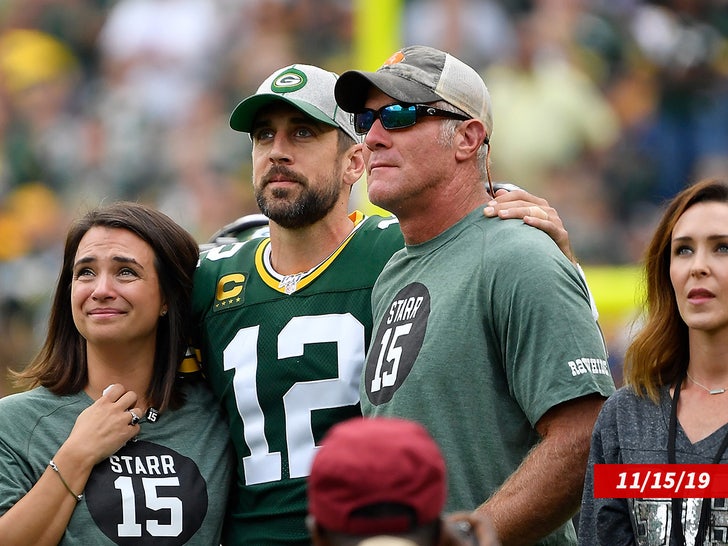 Brett Favre and Aaron Rodgers together