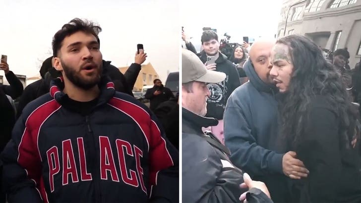 Tekashi 6ix9ine rides to MDC Brooklyn with streamer Adin Ross