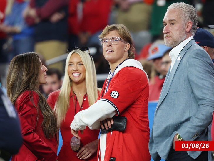 Jaxson Dart with Marissa Ayers