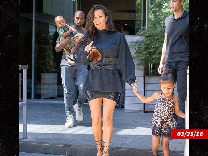 Kim Kardashian with daughter Chicago West in a candid photo (Getty)