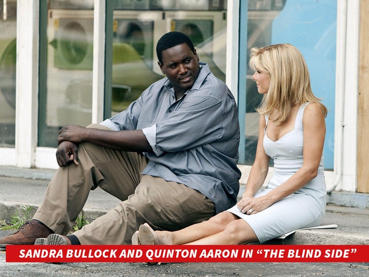 Sandra Bullock and Quinton Aaron in The Blind Side