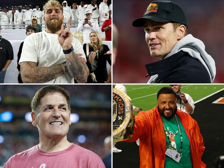 Celebrities in the stands for Indiana vs. Miami at the College Football Playoff National Championship.