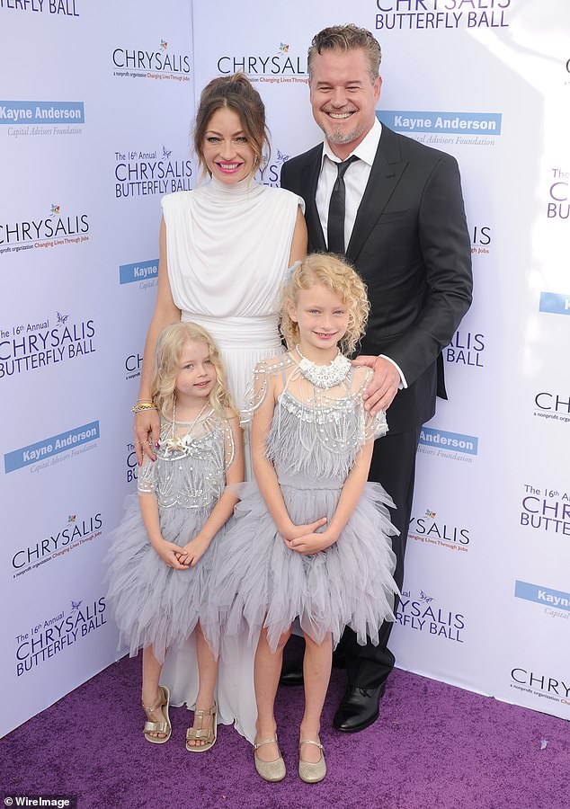 Eric Dane with Rebecca Gayheart and their daughters Billie and Georgia