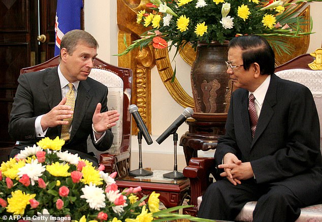 Prince Andrew meets Nguyen Dy Nien, then Vietnam's Foreign Minister, in Hanoi during a three-day visit in June 2006 as the UK's trade envoy.