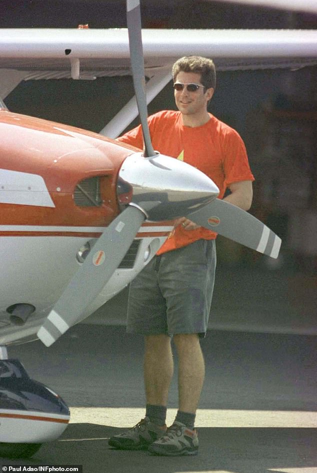 John F. Kennedy Jr. at Caldwell Airport in New Jersey, October 1998