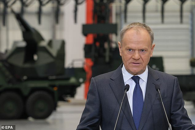 Polish Prime Minister Donald Tusk during a government meeting