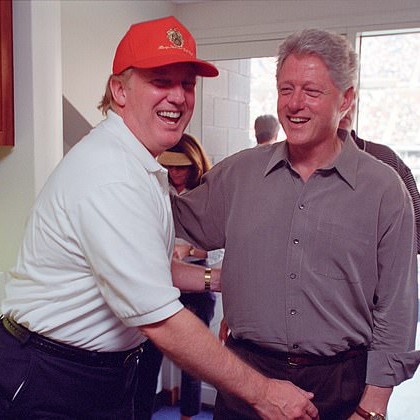 President Donald Trump said this week he is bothered by the House Oversight Committee's investigation into Bill Clinton's ties to pedophile Jeffrey Epstein. 'It bothers me that somebody is going after Bill Clinton,' Trump told NBC News on Wednesday. Above the two are shown at a golf tournament in 2000 - DailyMailUS