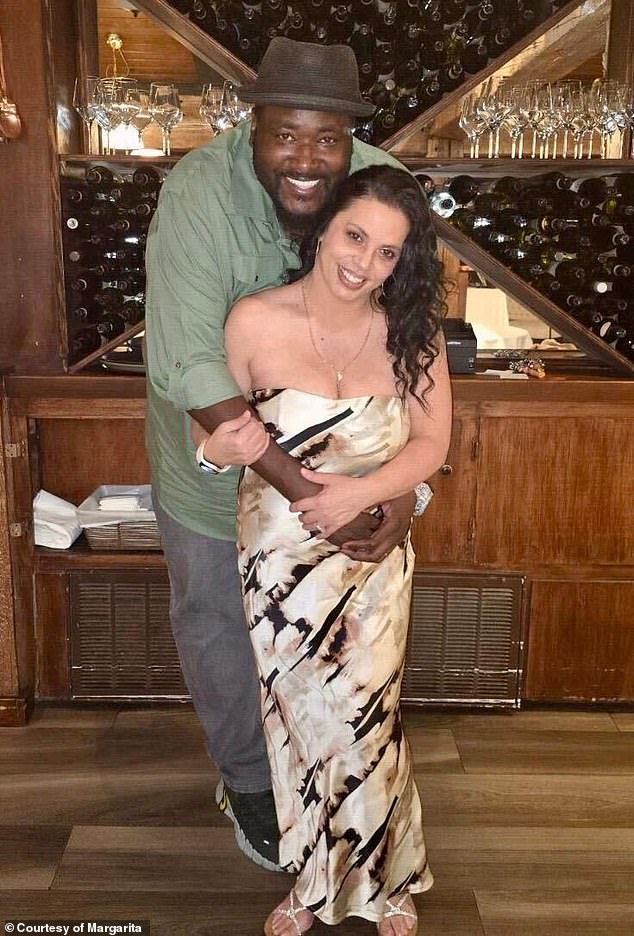 Quinton Aaron and Margarita together in a posed photo