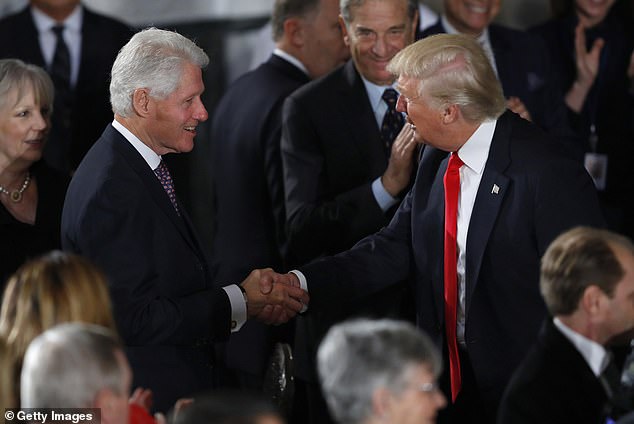 Pam Bondi and Donald Trump during a White House event