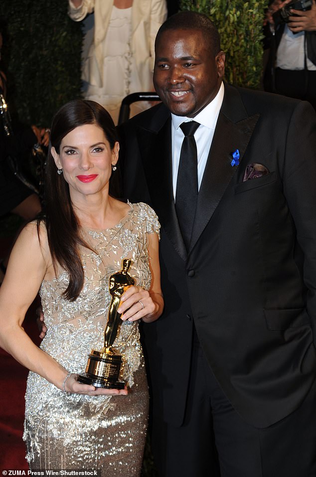 Quinton Aaron and Sandra Bullock at the 2010 Academy Awards