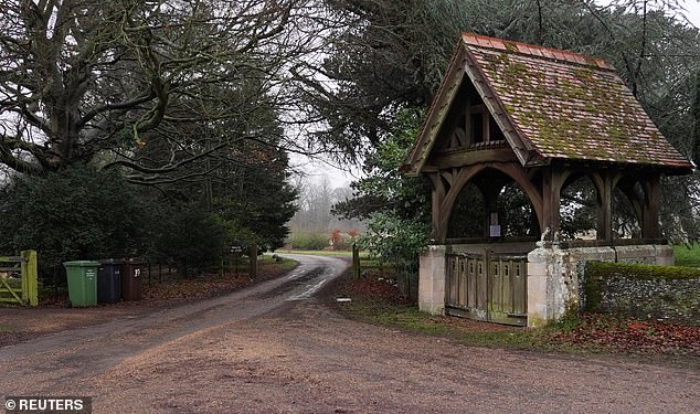 Entrance to Wood Farm on the Sandringham estate, which is reported to be serving as interim accommodation.