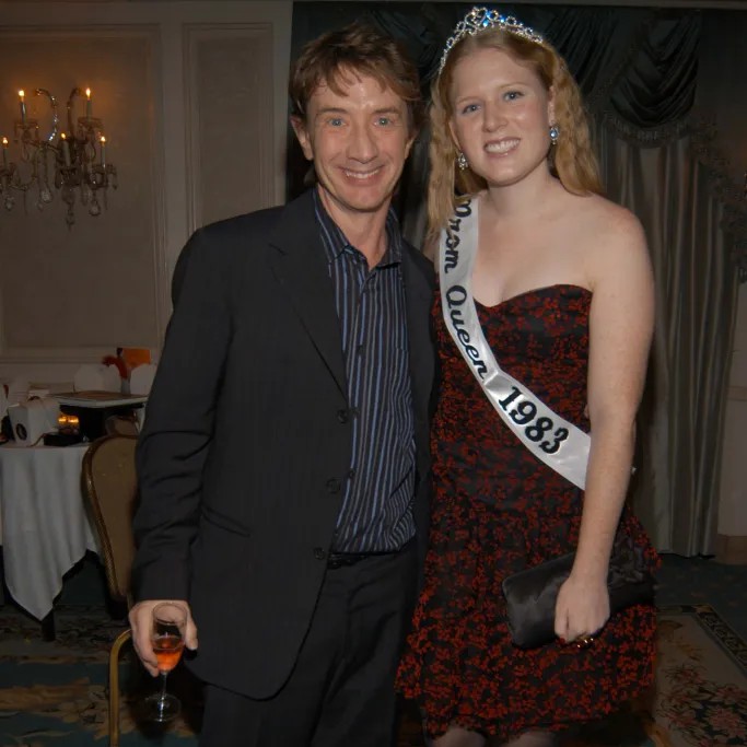 Martin Short's late daughter, Katherine (pictured here with her dad at the Waldorf Astoria Hotel in New York City on Halloween in 2005), was friendly but mostly kept to herself, according to her neighbors. - Patrick McMullan via Getty Images