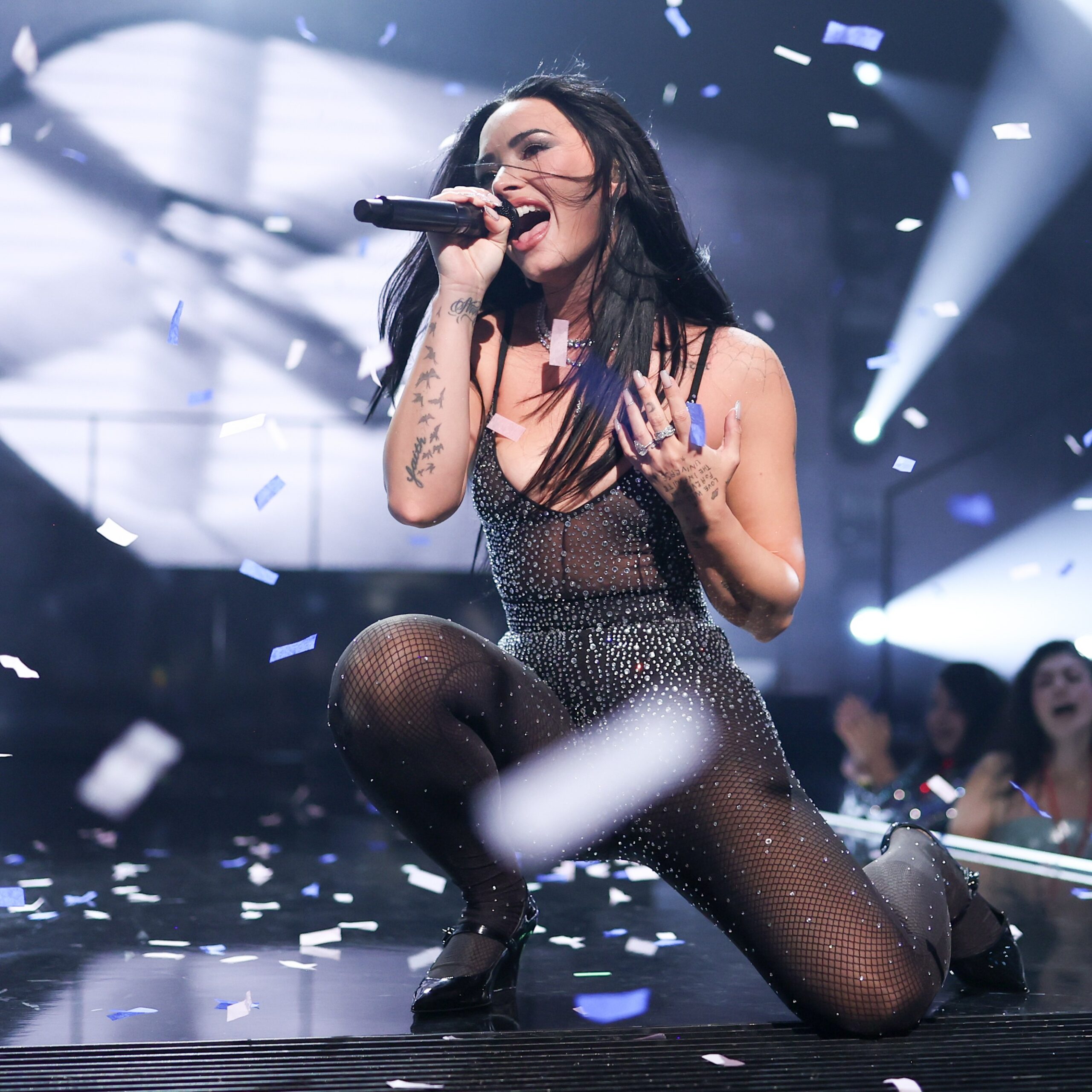 Demi Lovato announced she's cancelling several tour dates in April. - pagesix