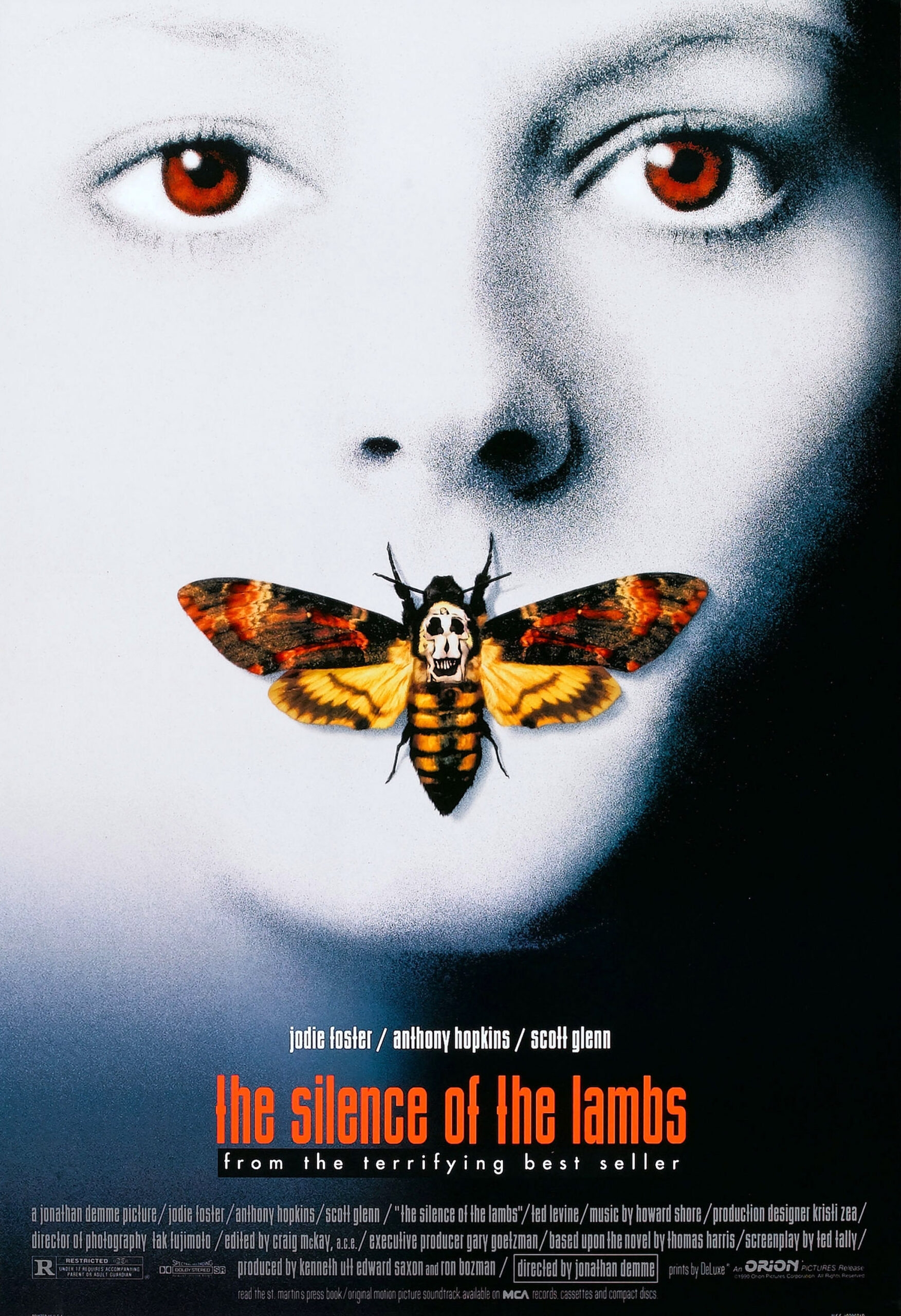 "The Silence of the Lambs" U.S. poster art; the film won five Oscars.