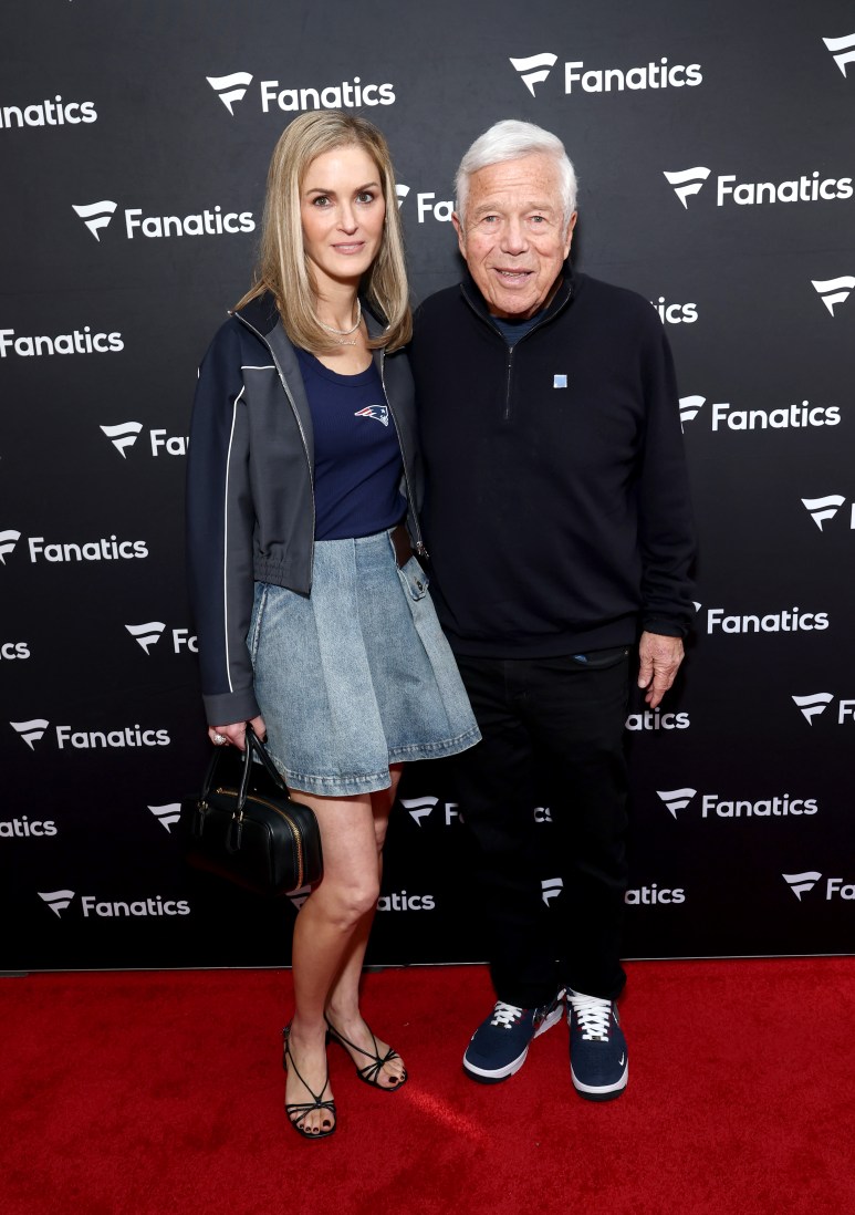 Dana Blumberg and Robert Kraft at the 2026 Fanatics Super Bowl Party.
