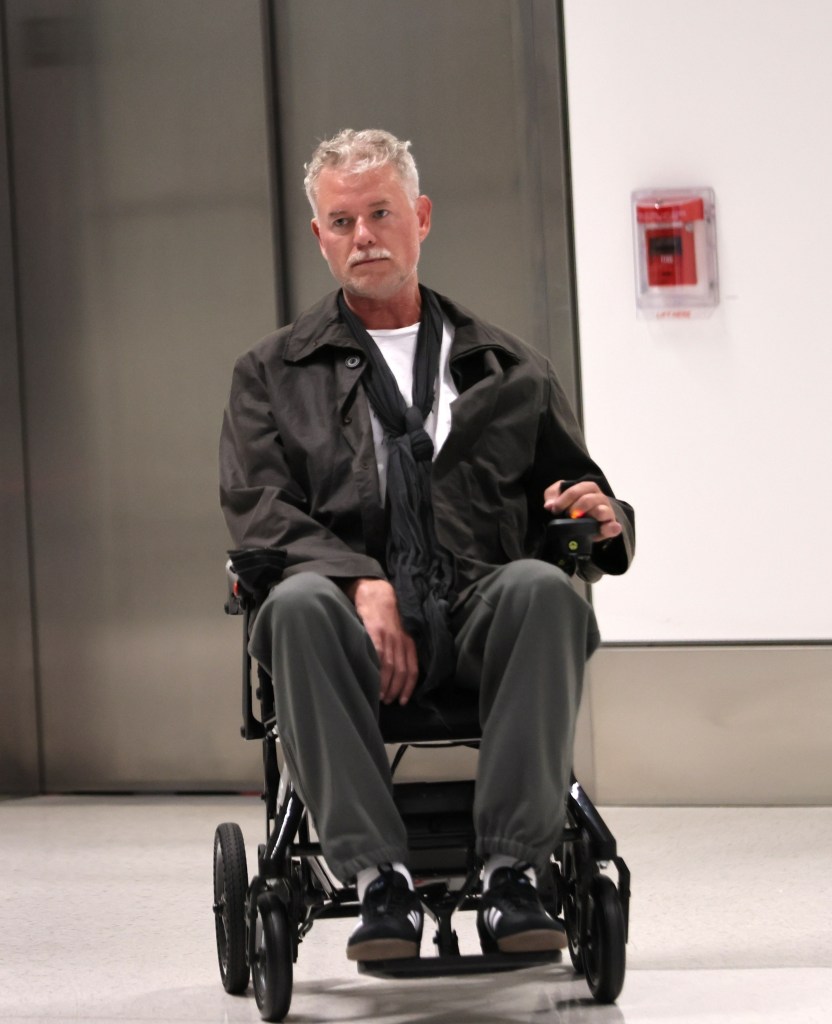 Eric Dane in a wheelchair at LAX.
