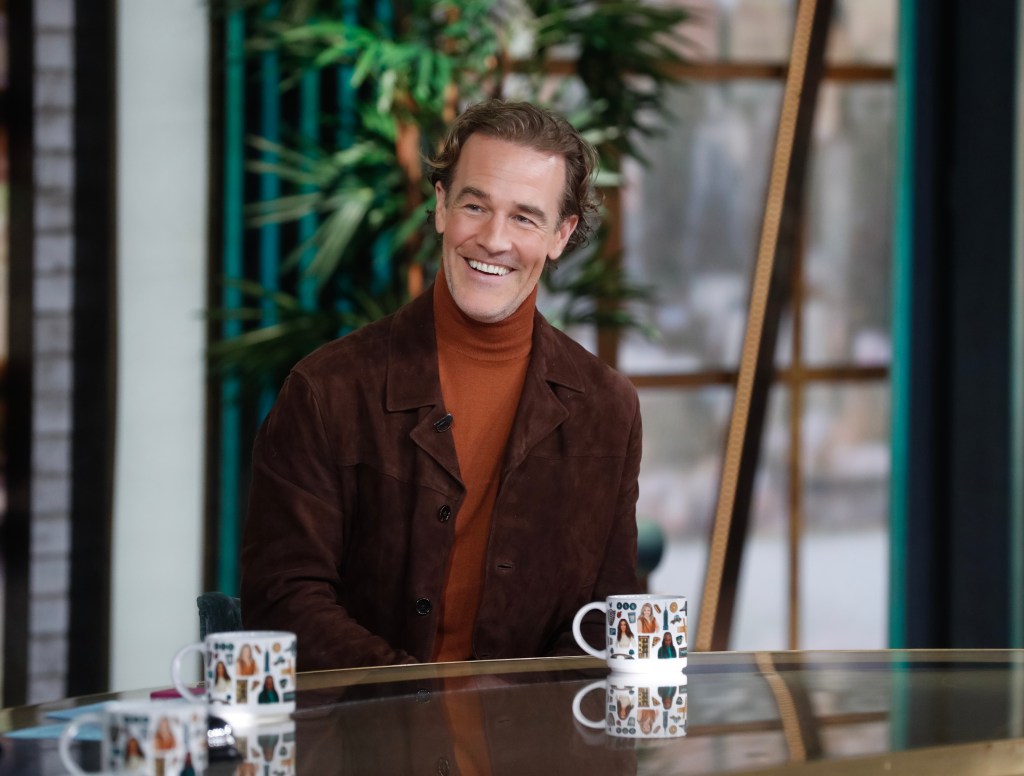James Van Der Beek smiling during an appearance on The View.