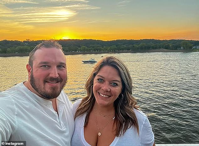 Jessi Pierce with her husband, Mike, at sunset