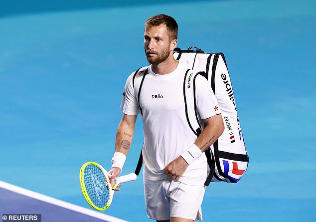 Corentin Moutet was accused of cat calling at Collins, who wasn't impressed with his serve