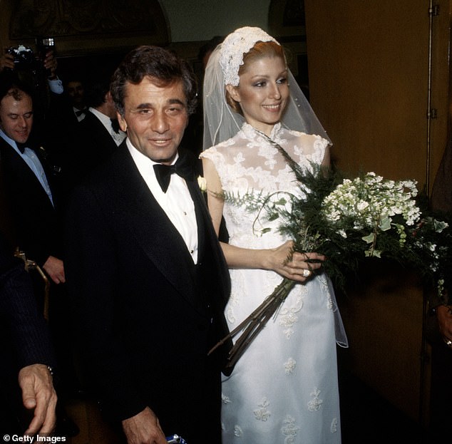Shera Danese and Peter Falk on their wedding day.