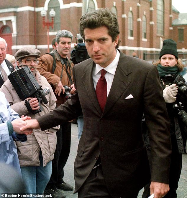 JFK Jr. in a double-breasted suit, 1998