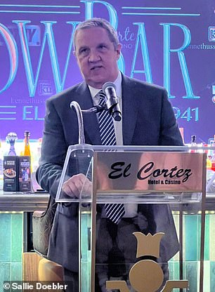El Cortez CFO Joe Woody speaks at a downtown community forum about Las Vegas pricing perceptions