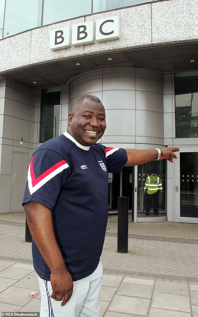 Guy Goma outside BBC Television Centre after the viral on-air mix-up