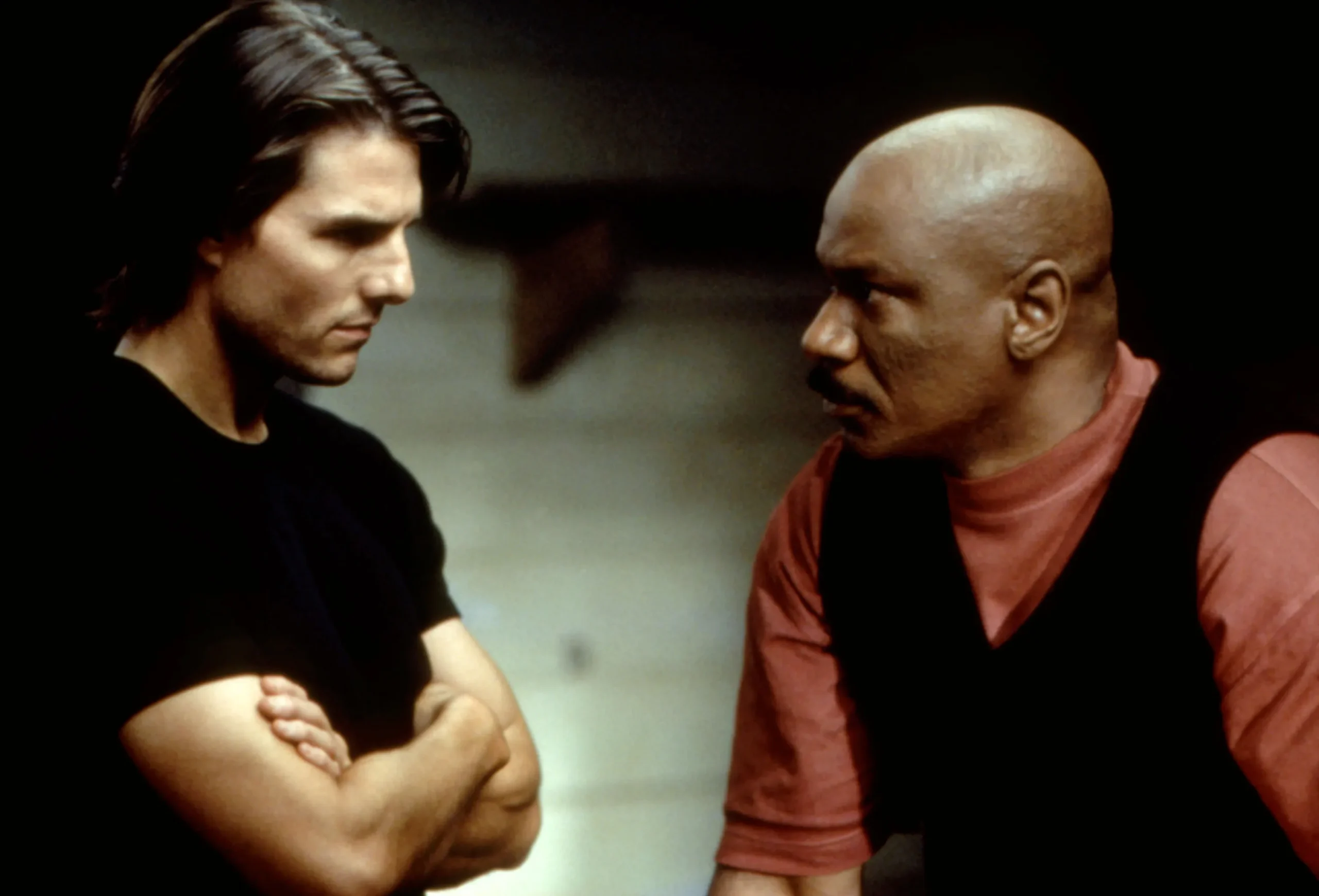 Tom Cruise and Ving Rhames in a scene from "Mission: Impossible II," in 2000.