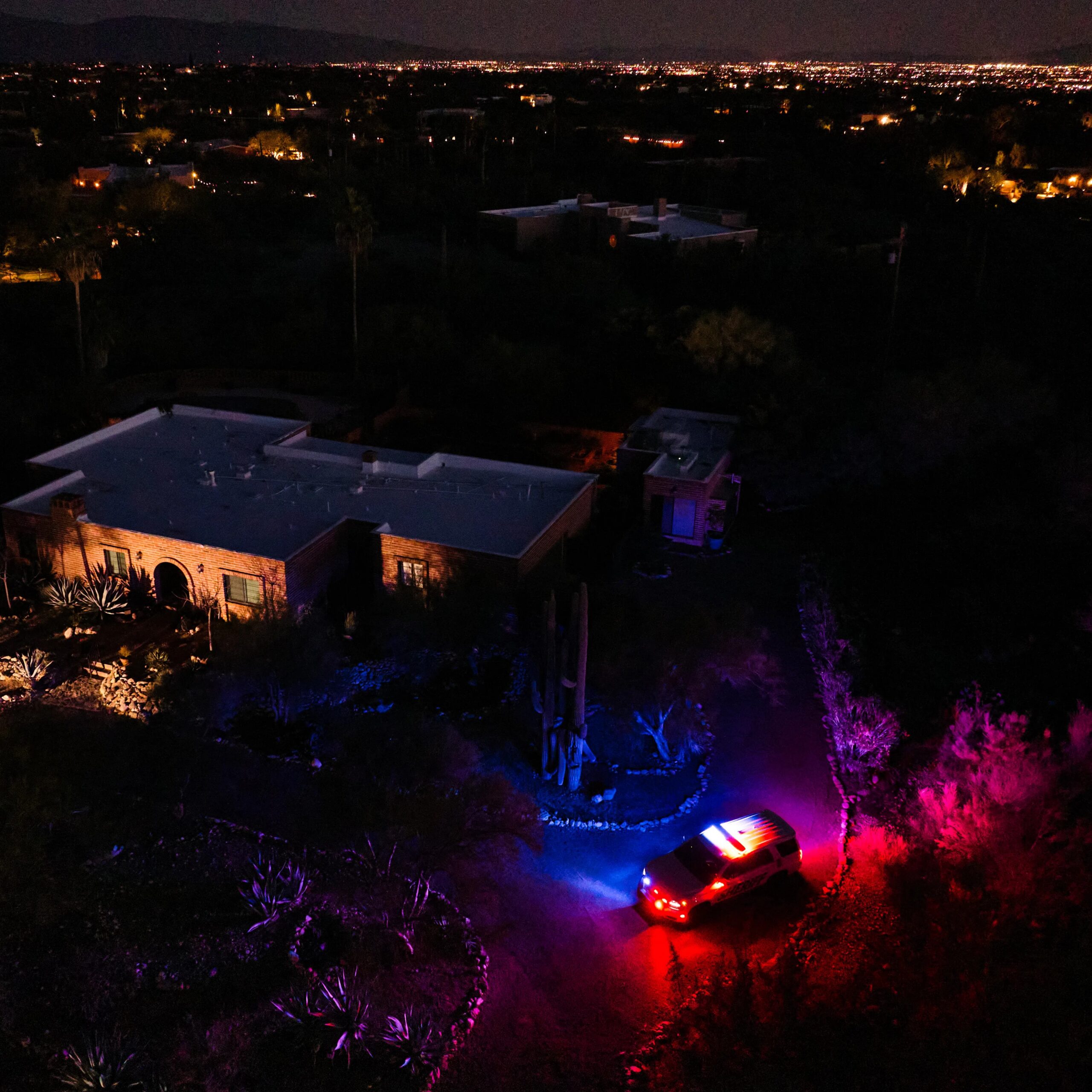 The FBI is reportedly looking into whether an internet disruption in Nancy Guthrie's Tucson neighborhood is linked to her disappearance. Her home is seen here in February. - James Keivom for NY Post