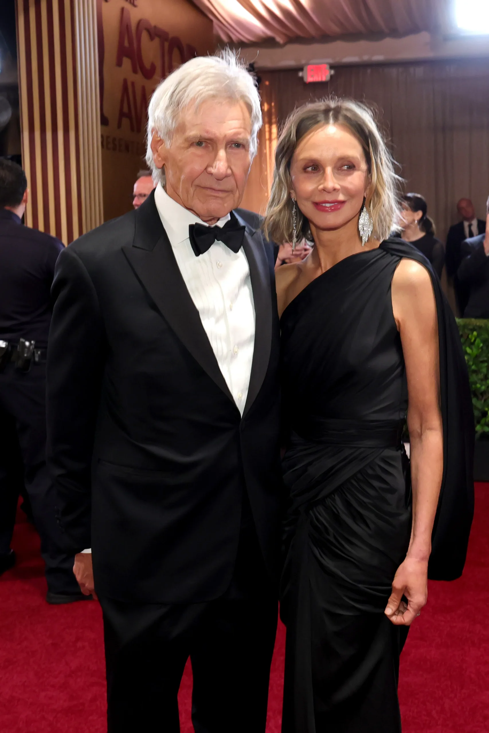 Harrison Ford and Calista Flockhart on the red carpet at the 32nd Annual Actor Awards.