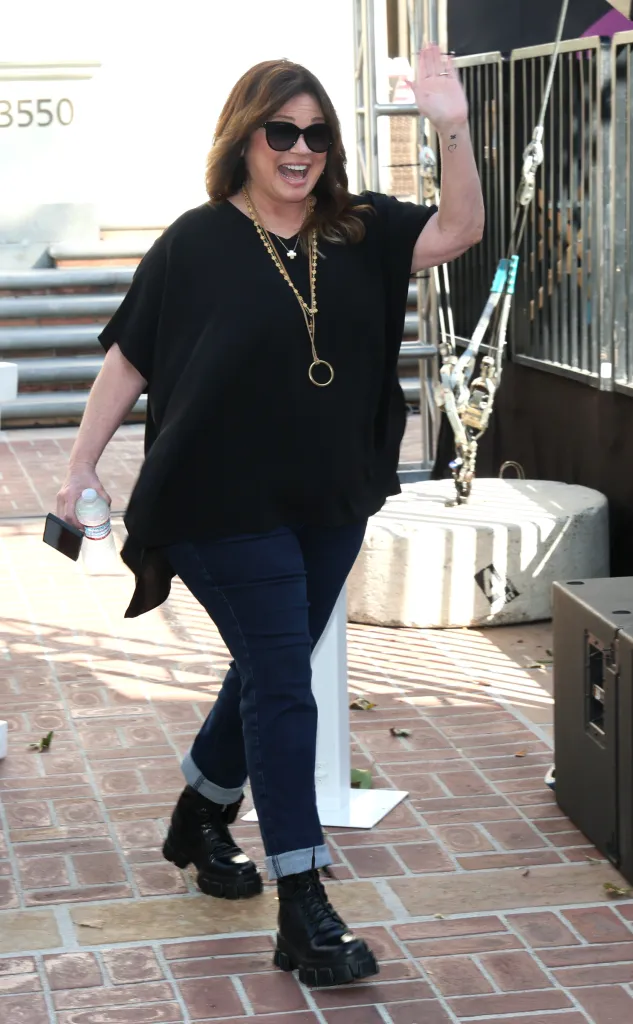 Valerie Bertinelli waving to the camera.