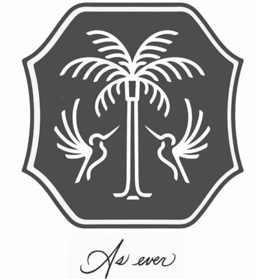 As Ever lifestyle brand logo with palm tree and hummingbirds.