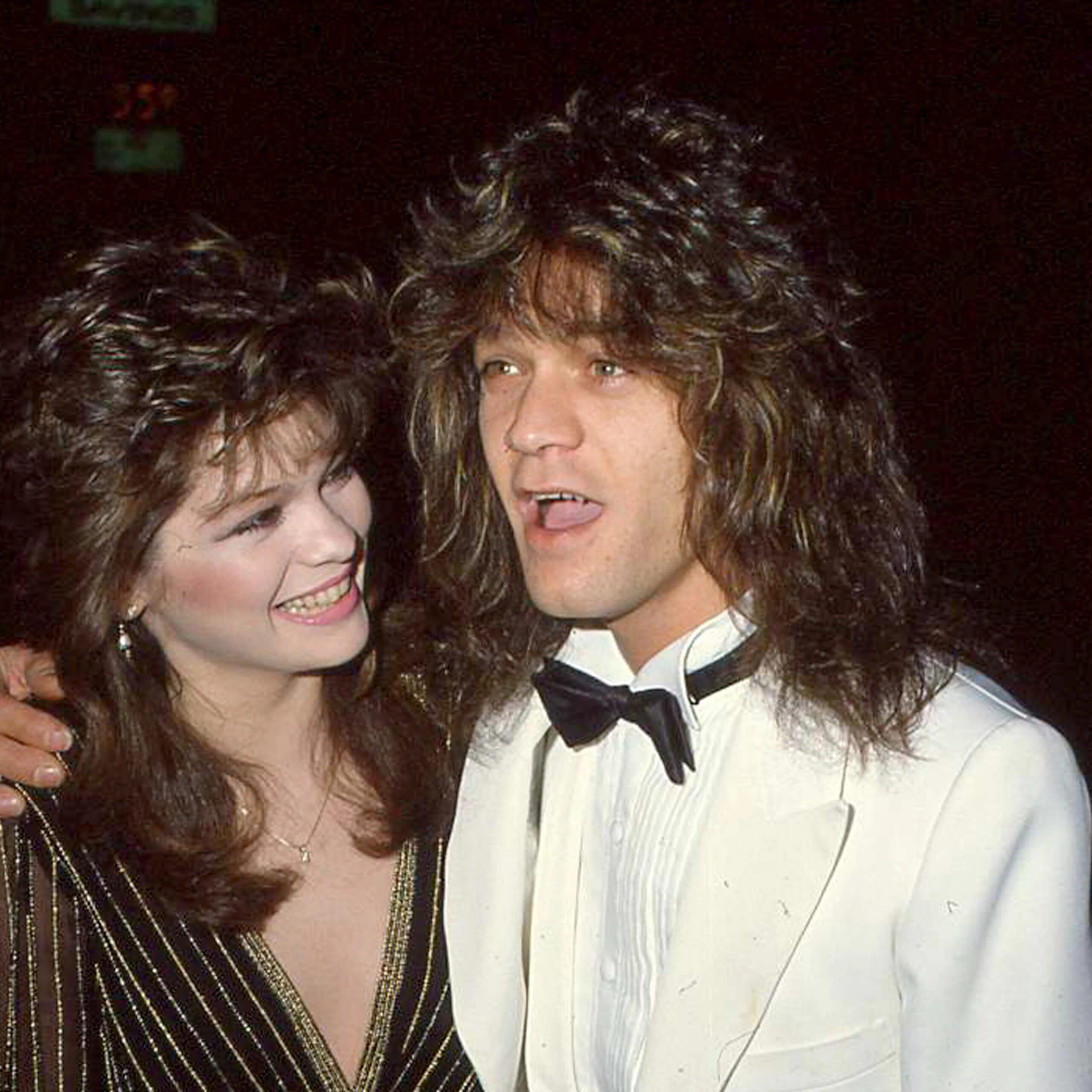 The actress, seen here with Van Halen in 1983, writes that she told her ex she loved him as he lay dying.