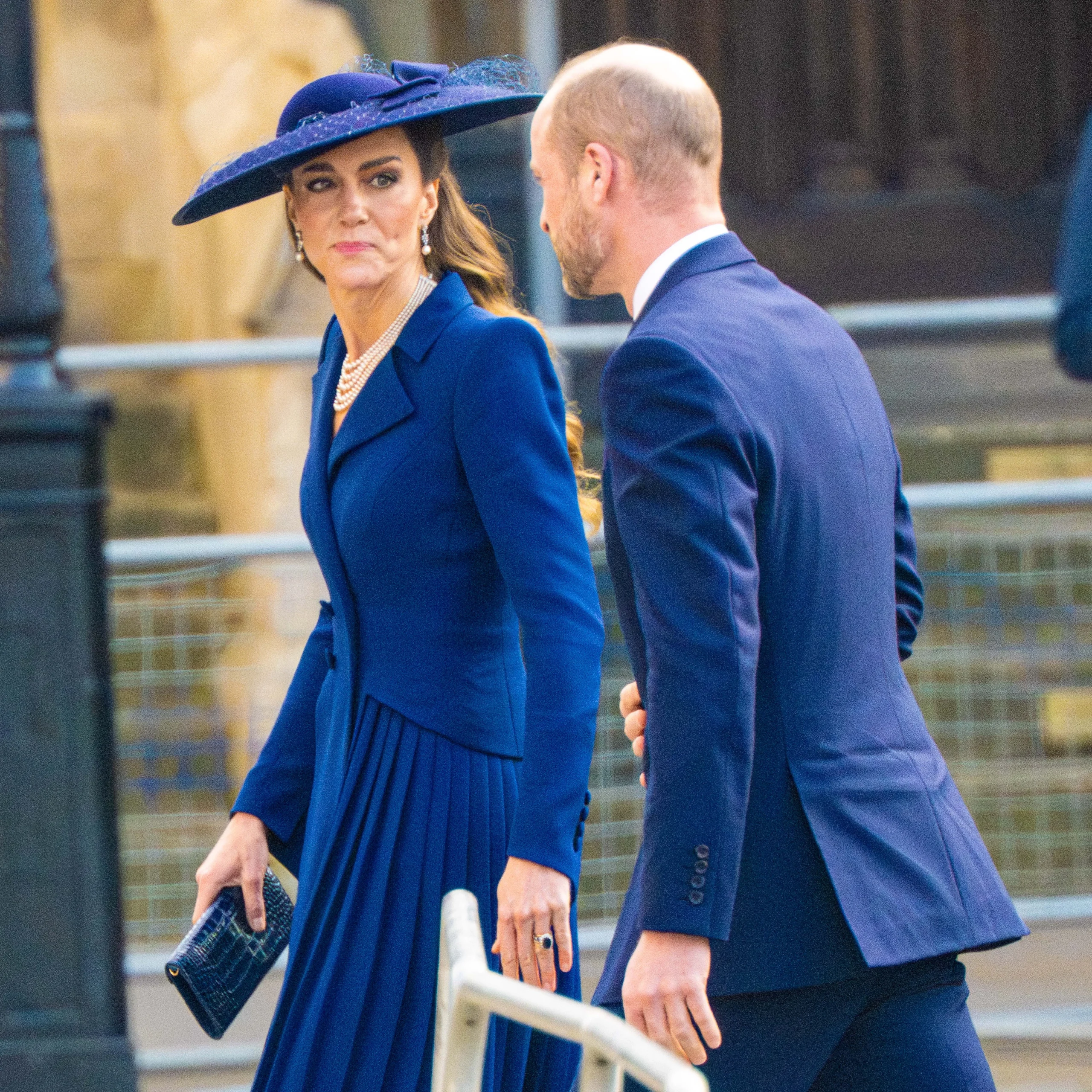 Middleton and Prince William appeared unbothered by the chaos as they entered Westminster Abbey. / SplashNews.com - SplashNews.com