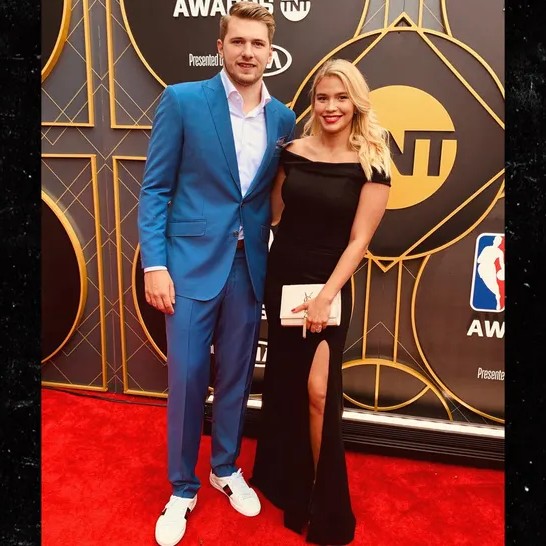 Luka Doncic and Anamaria Goltes