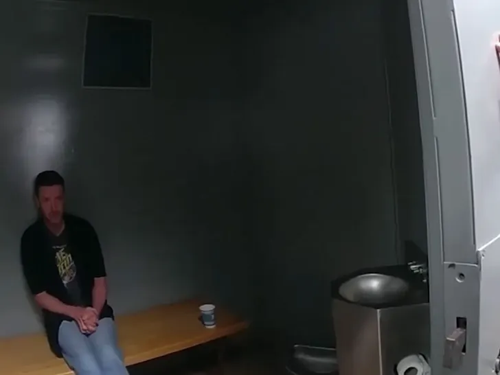 Justin Timberlake in a Sag Harbor holding cell after his 2024 DWI arrest