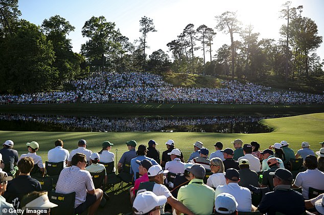 Augusta National's 16th hole during the 2026 Masters (third round).