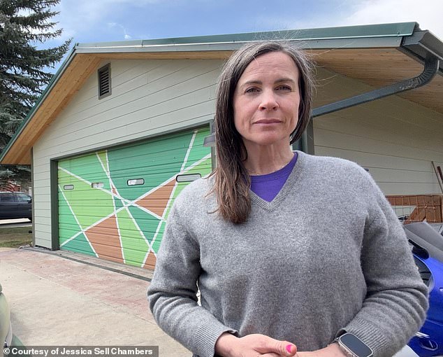 Local resident Jessica Sell Chambers outside her Jackson home