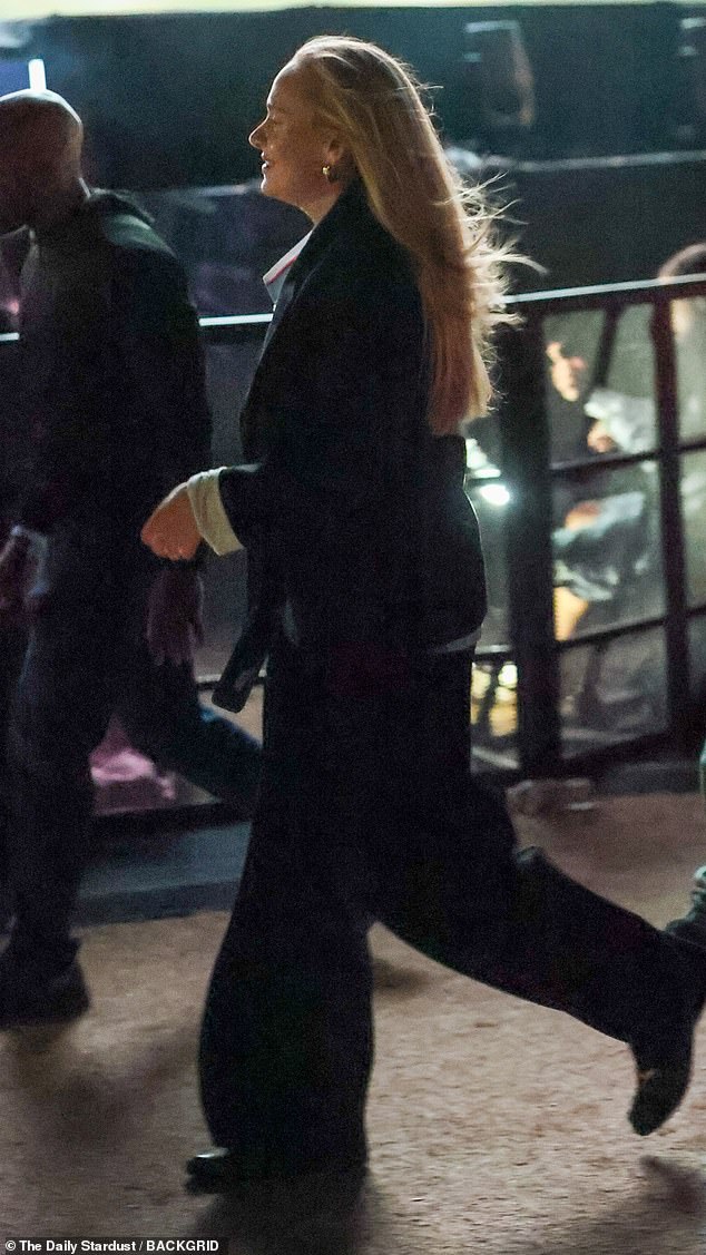 Adele makes a rare off-duty appearance at Coachella, attending Justin Bieber's headlining set.