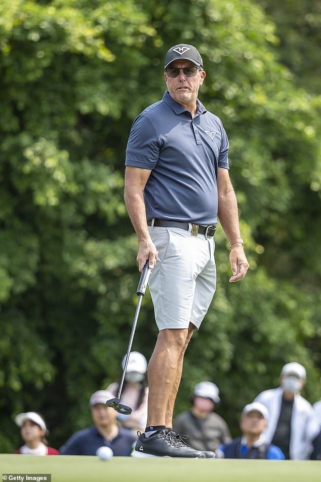 Phil Mickelson at Augusta National, three-time Masters champion