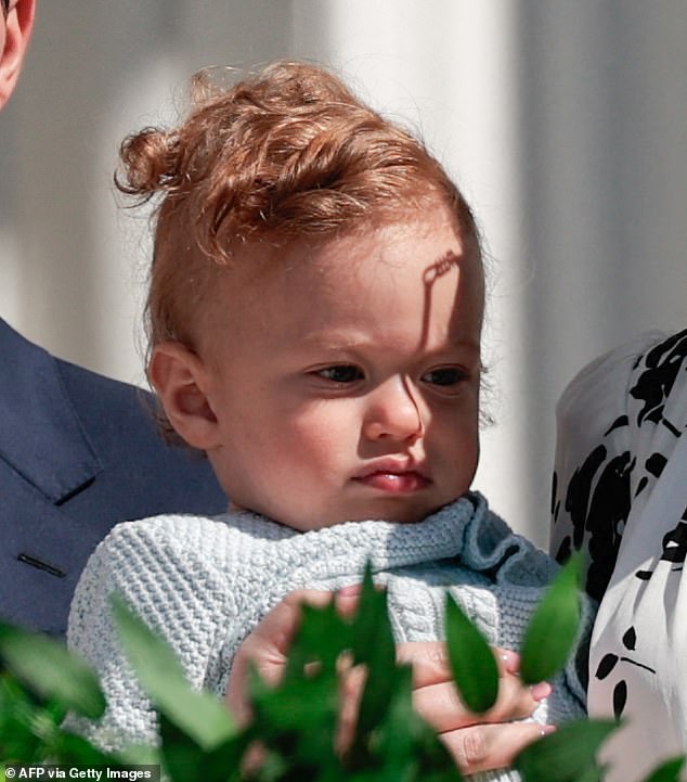 Alexander Trump Boulos in a pastel Easter outfit during the White House festivities