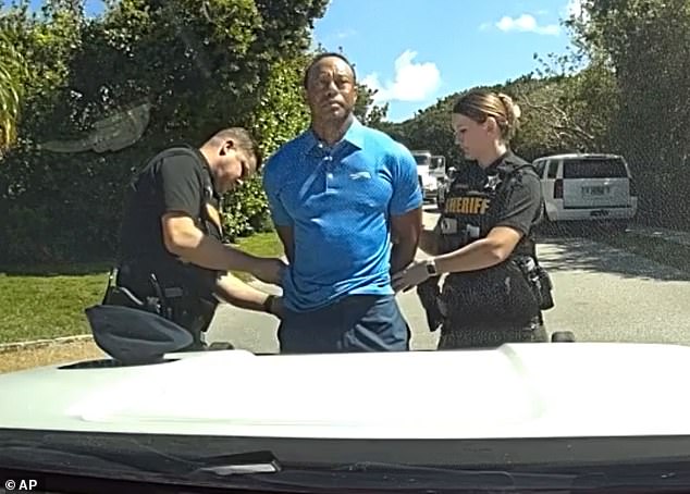 Tiger Woods following his late-March DUI arrest near his Florida home