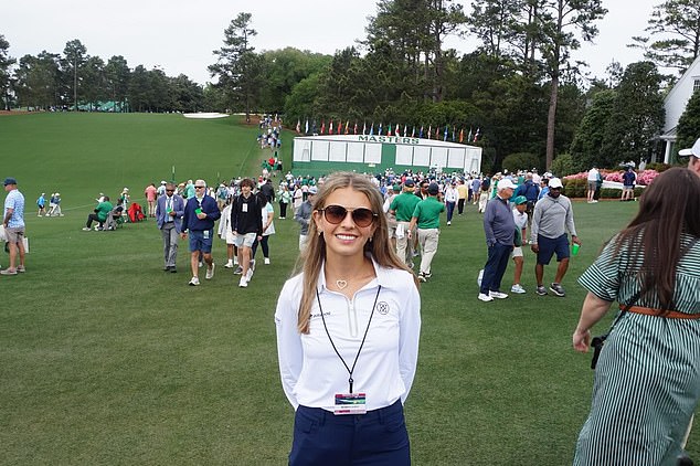 Kai Trump, 18, at the Masters practice rounds in Augusta