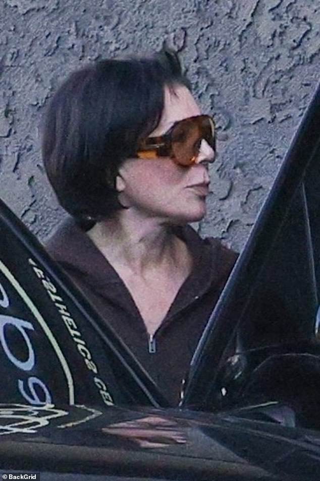 Kris Jenner departs 7Q Spa Laser & Aesthetics Center with flushed cheeks after a treatment.